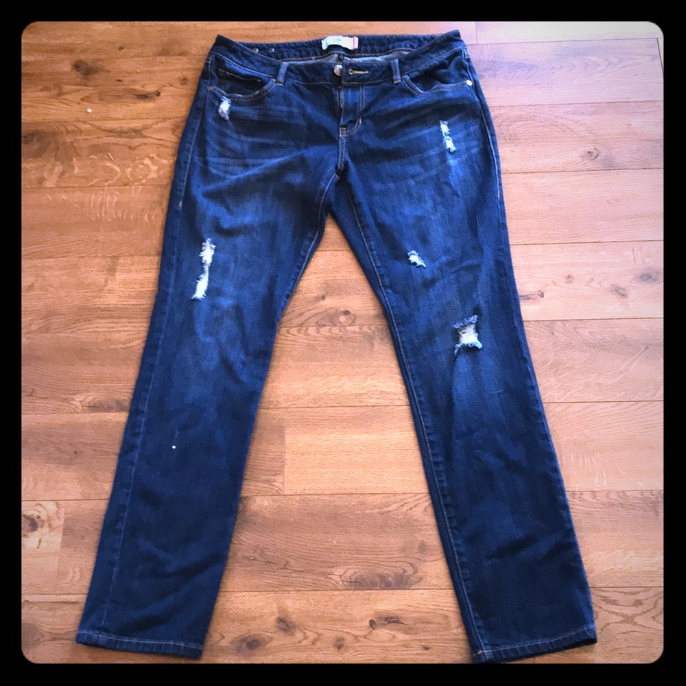 Cabi slim boyfriend destruction distressed jean